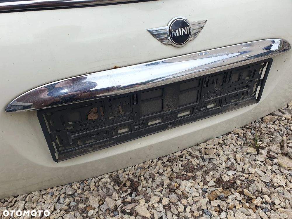 MINI R50 KLAPA TYLNA BAGAŻNIKA HB HATCHBACK 3D KREMOWA BEŻOWA 850/0 ORYGINALNA SZYBA 04R ZAWIASY ZAMEK SILNIK RAMIĘ WYCIERACZKI OŚWIETLENIE LISTWY CHROMOWANE EMBLEMAT PRZEWODY - 6
