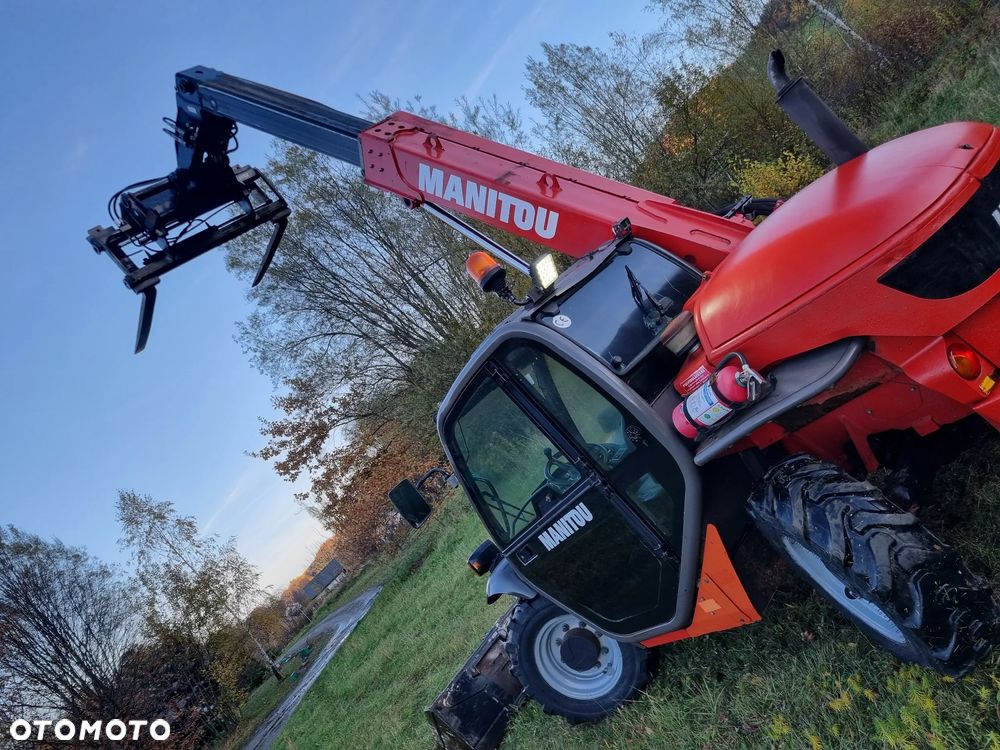 Manitou 523 MonoUltra Ładowarka teleskopowa 5m 2,3 tony Posuw wideł Hydr. łyżka Klima 2x kamera PERKINS z Komuny Norweskiej! Jak Nowa 3136 mtg Zero luzów wycieków SERWISY DEKRA - 15