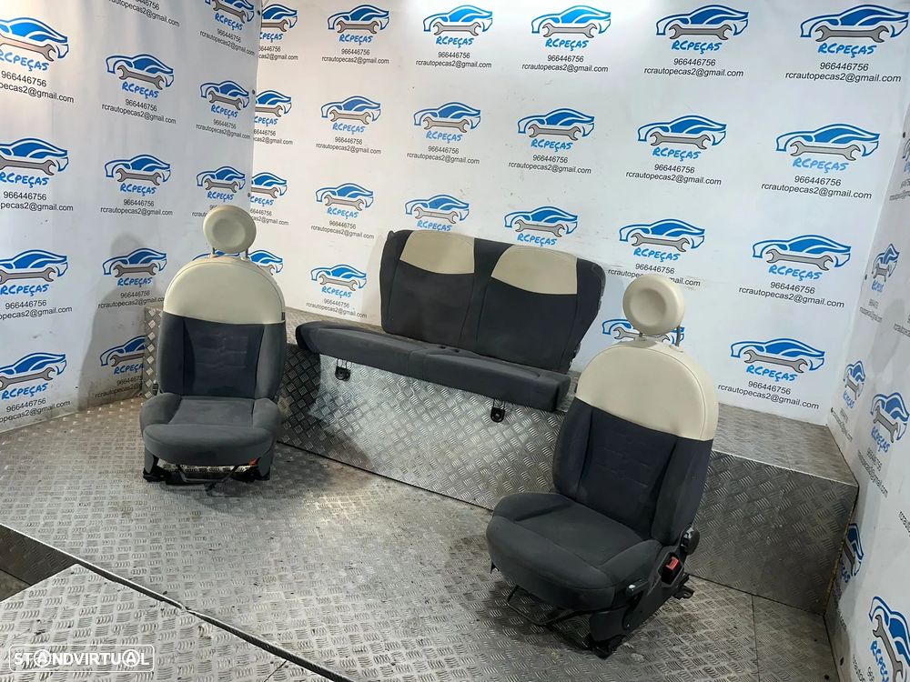 .Conjunto Bancos Pele Tecido Fiat 500 Cabrio 312 2007 - Presente - 4