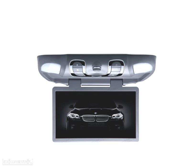 ECRÃ DE TETO CINZENTO 15,6" COM DVD COLUNAS LUZ E JOGOS 32BITS - 1