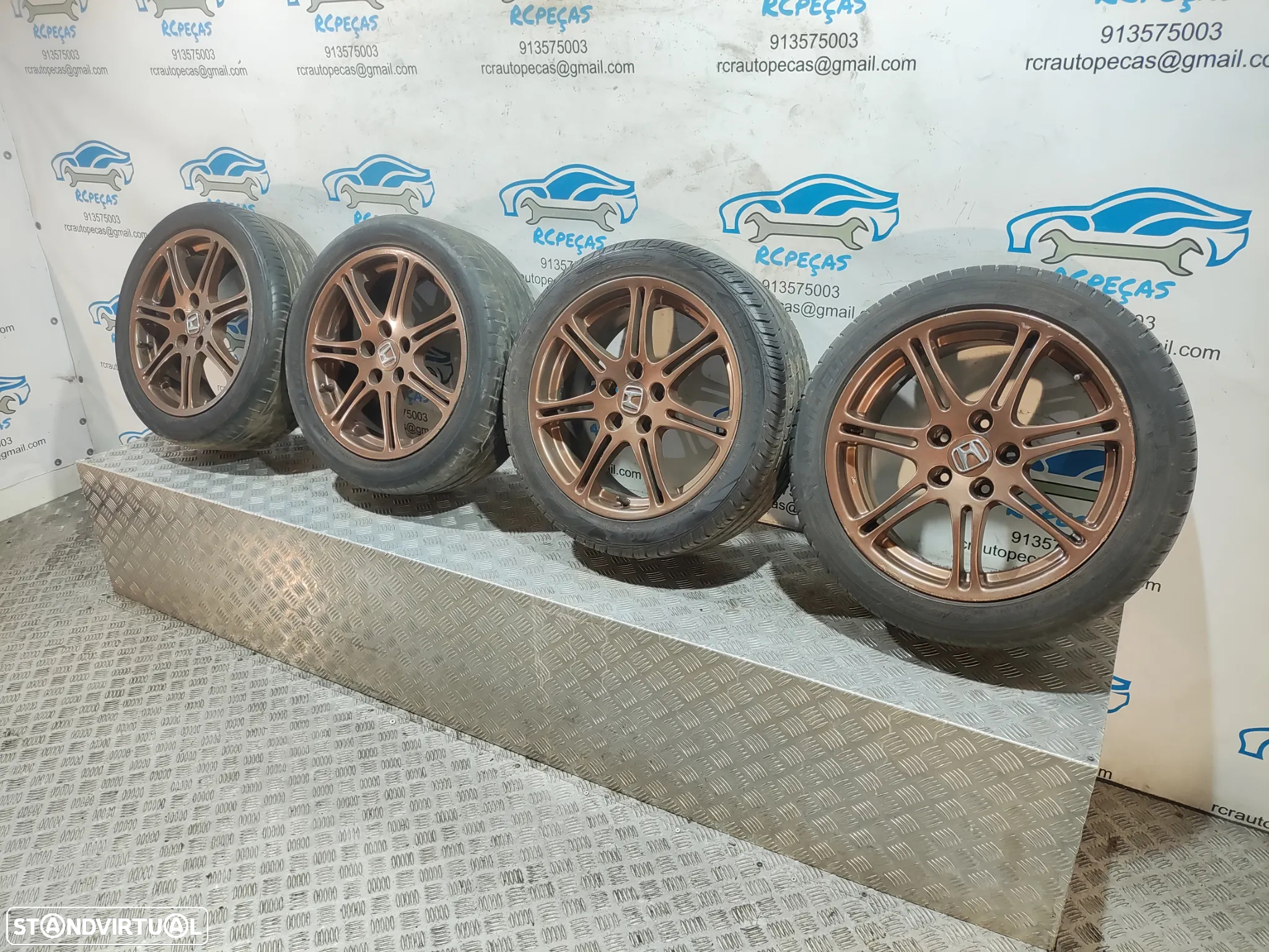 Conjunto Jantes 17 Originais Honda Civic 7 VII EP3 Type R 7J ET45 5x114,3 - 10