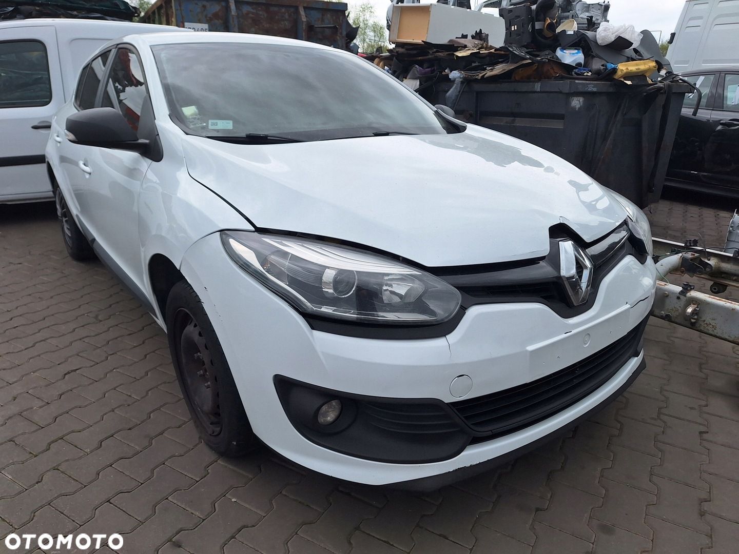 RENAULT MEGANE 3 III LIFT 13-15 BIAŁY ZDERZAK PRZÓD ATRAPA OV369 - 1