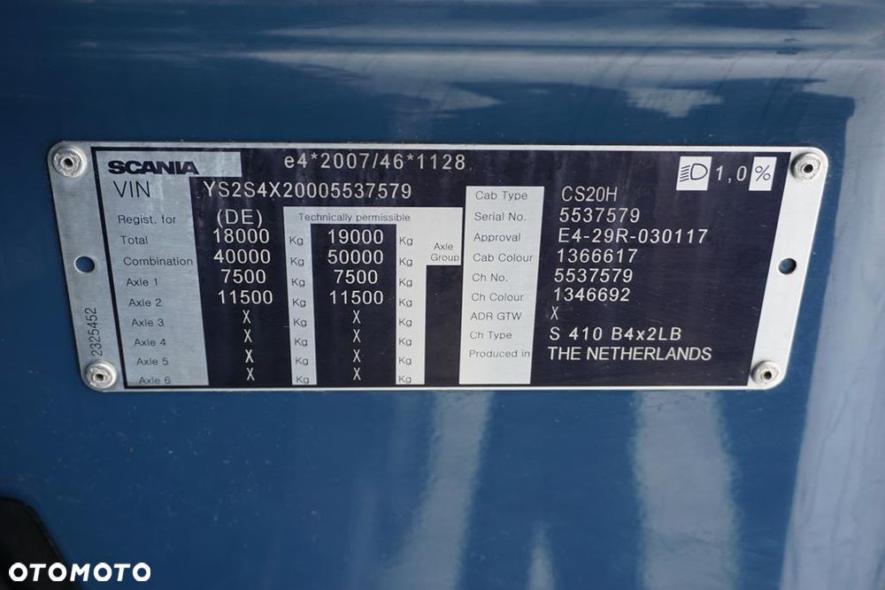 Scania / S 410 / ACC / E 6 / MEGA / BDF / 7,15 M , 7,45 M , 7,82 M / RETARDER - 11