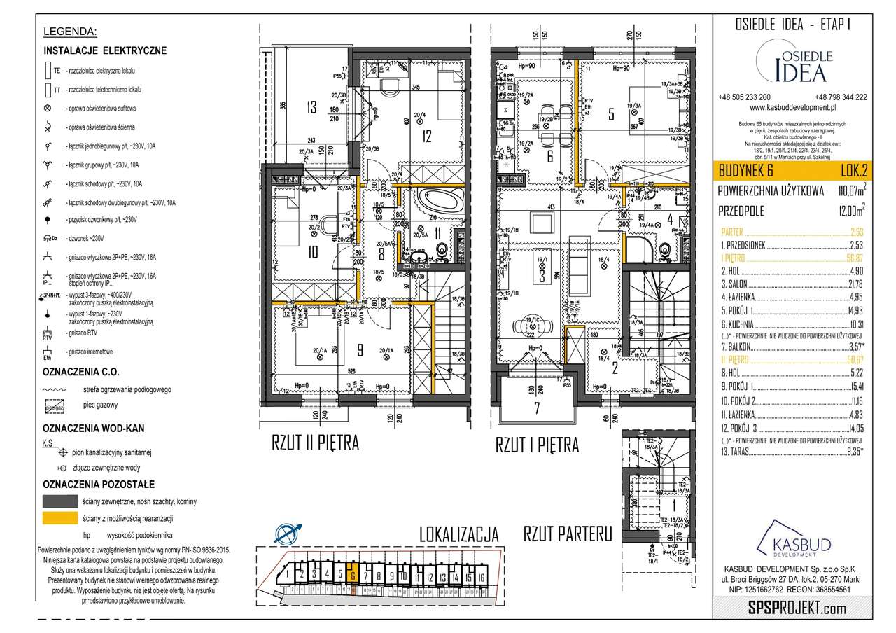 ETAP I - BUD. 6 LOK.2 APARTAMENT 2 POZIOMY + MIEJSCE POSTOJOWE
