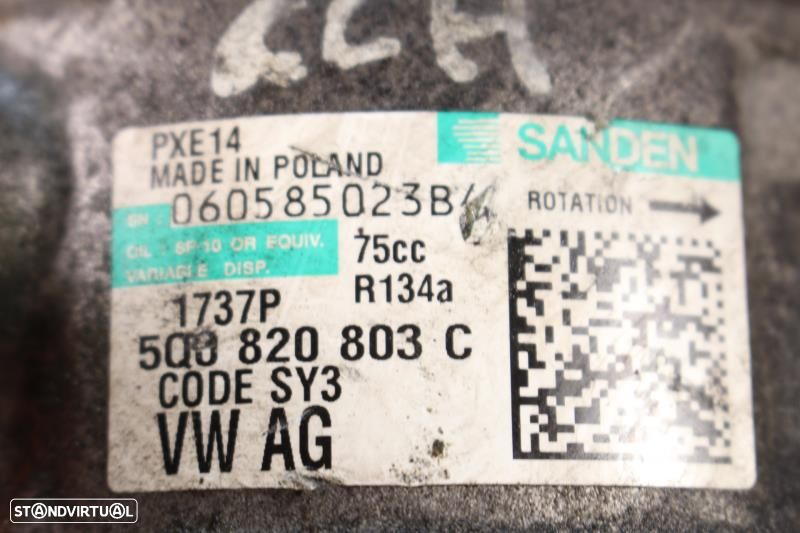 Compressor Do Ac / Ar Condicionado Audi A3 (8P1)  5Q0820803c / 5Q0 820 - 8