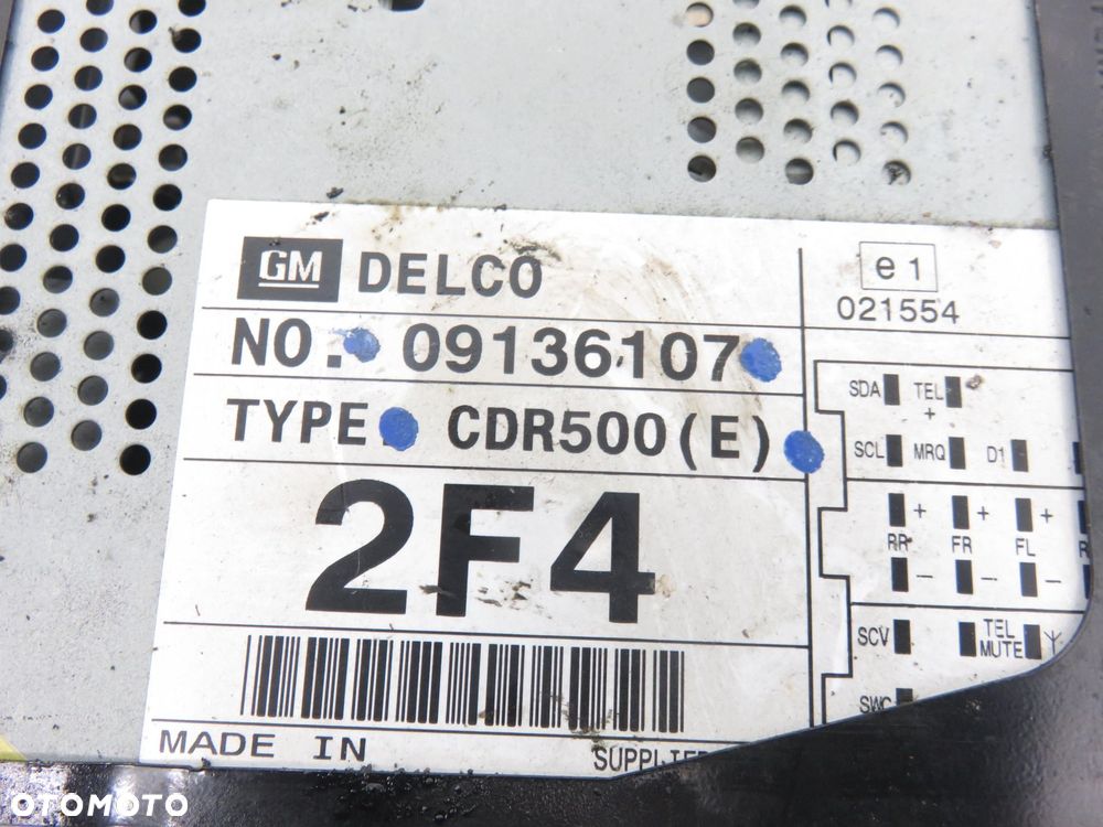 RADIO OPEL VECTRA B 09136107 CDR500E - 4