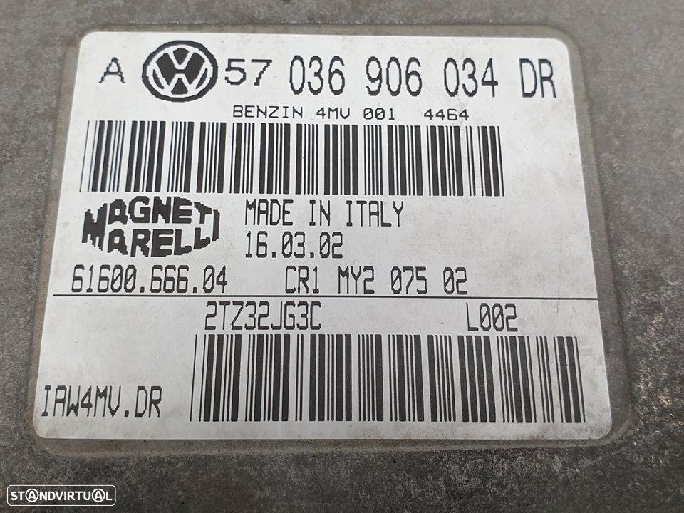 CENTRALINA MOTOR UCE VOLKSWAGEN GOLF IV 2002 -036906034DR - 4