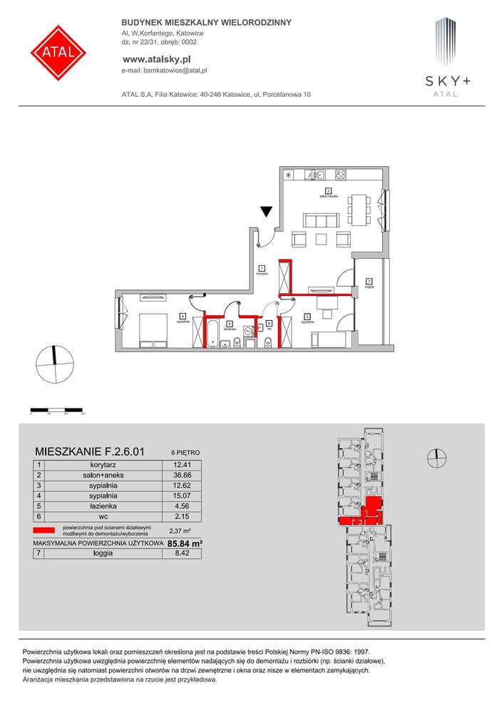 3-pokojowe mieszkanie 85m2 + loggia Bezpośrednio - Pełny obrazek: 2/24