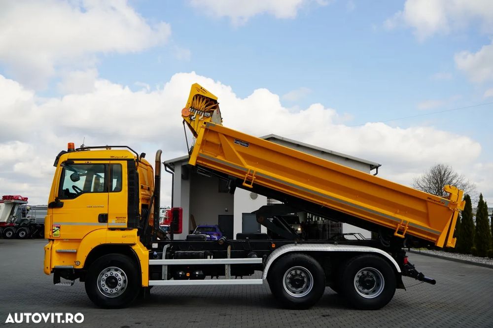 MAN TGS 33.440 / 6X4 / BASCULĂ 3 LATE / 2x REMORCĂ HIDRODOXICĂ / MEILLER KIPPER / MANUALĂ - 3