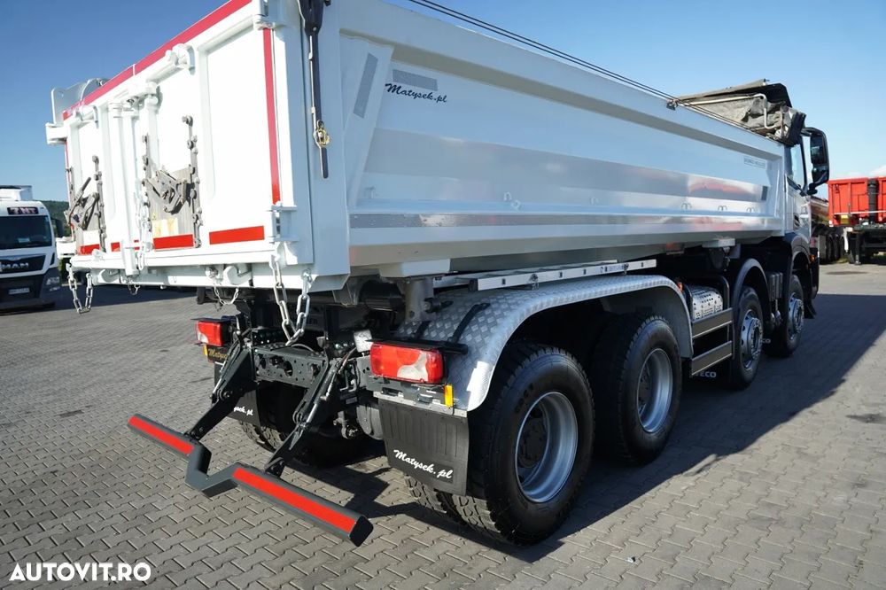 Iveco X-WAY 480 / 8X4 / BASCULATOR DUBLU / BANCĂ LATERALĂ HIDRODOXICĂ / PERDĂ ELECTRICĂ / ANVELOPE 100% / - 20