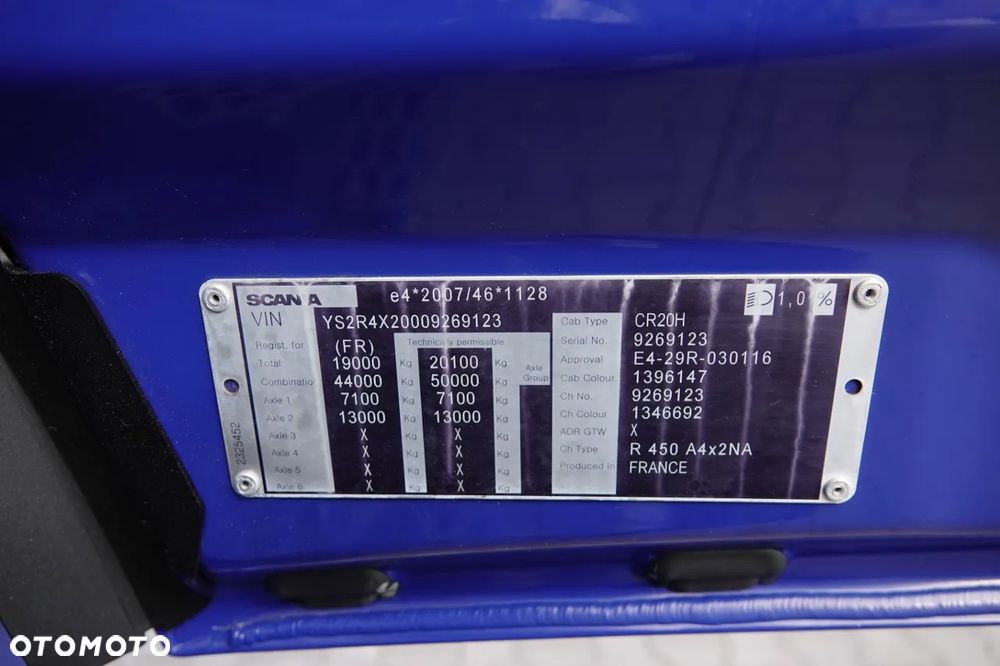 Scania R 450 / RETARDER / HYDRAULIKA / KLIMA POSTOJOWA  / 2020 ROK / PO KONTRAKCIE SERWISOWYM - 38