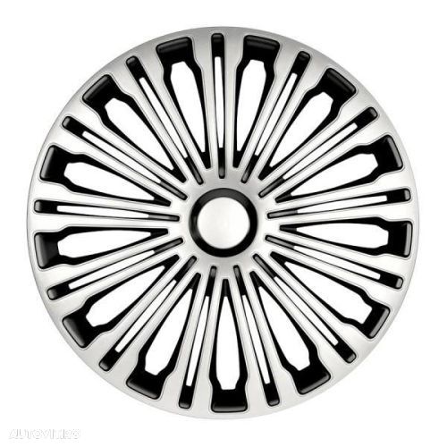 Set capace roti pe 17, Volante, negru si argintiu - 1