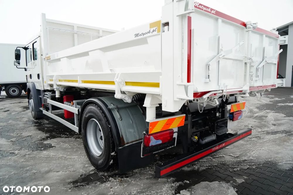 MAN TGM 18.340 / 4X2 / 3 STRONNA WYWROTKA / HYDROBURTA / BRYGADÓWKA 7 MIEJSC / BORDMATIC - 15
