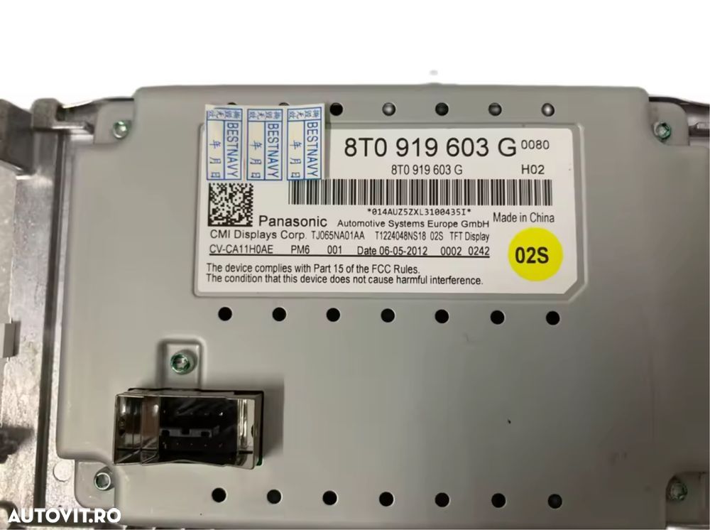 Ecran LCD Display Afisaj Bord Navigatie MMI Audi A4 A5 Q5 6.5’ 2008- - 3