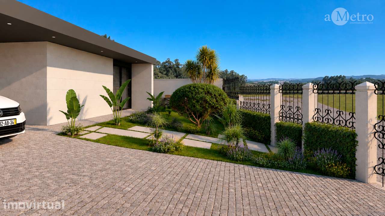 Moradia T3+1 térrea com piscina e jardim – Trofa - Grande imagem: 5/26