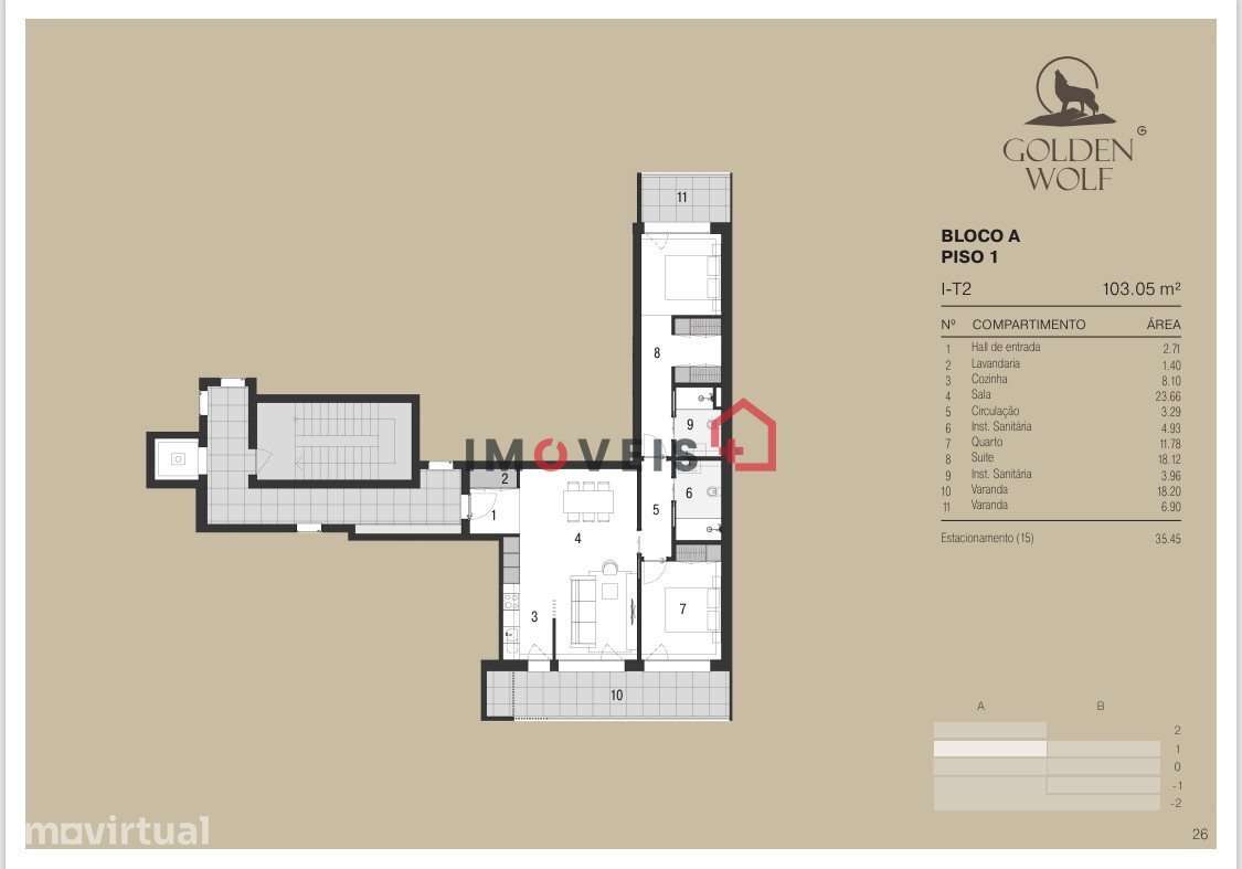 Apartamento T2 - Golden Wolf  - Telheiro, Leiria - Grande imagem: 3/24
