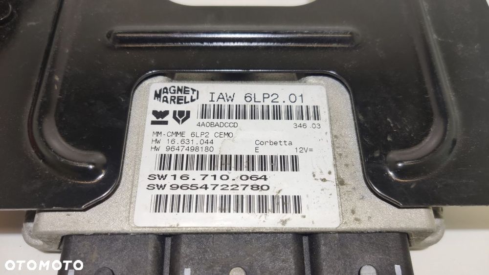 KOMPUTER IMMOBILIZER KLUCZYK PEUGEOT 307 1.4 16V IAW 6LP2.01 9647498180 ORYGINAŁ - 4