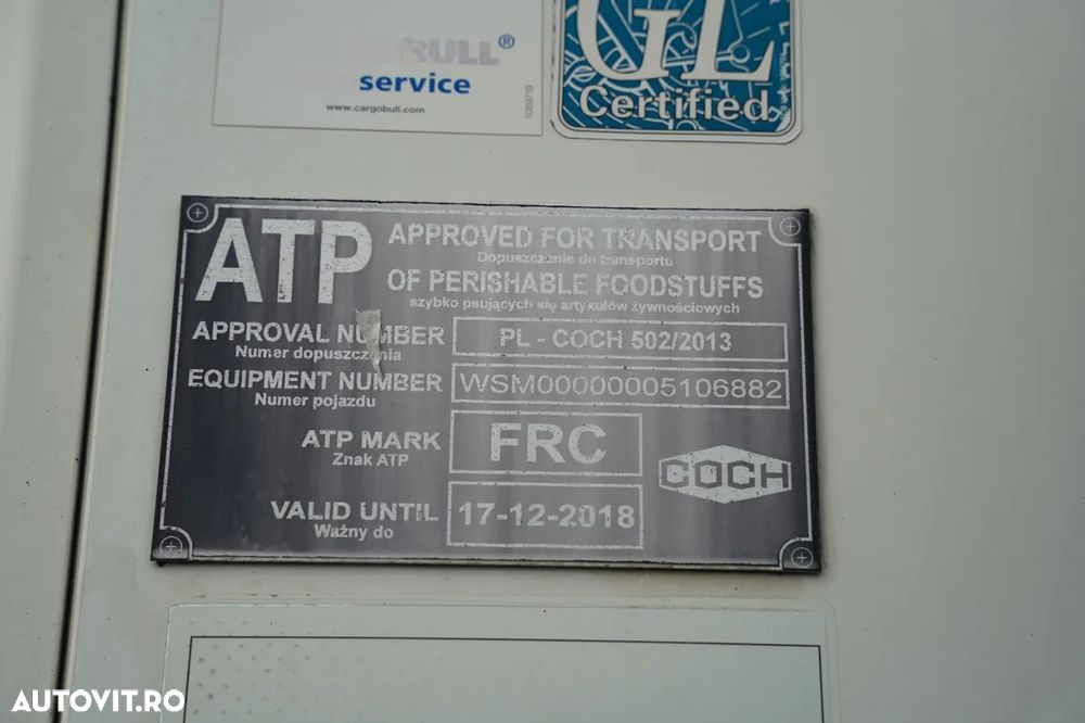 Schmitz Cargobull FRIGORIFICĂ / CARRIER MAXIMA 1300 / AXĂ RIDICABILĂ / SUPORT PALETI / SAF / - 33