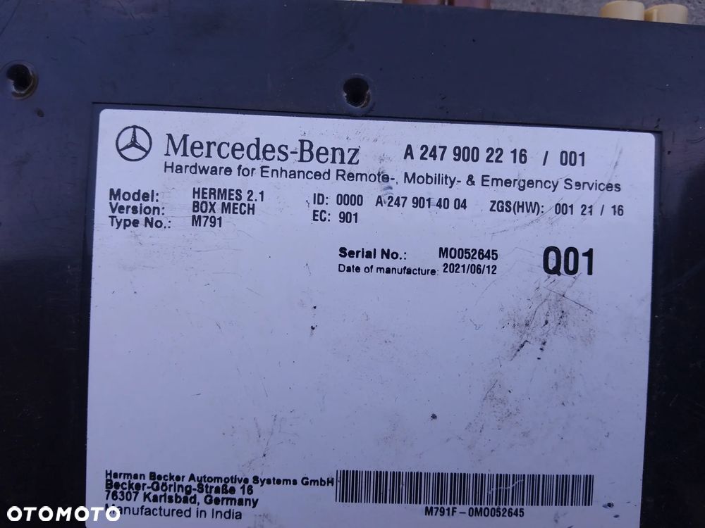 MERCEDES A250 W177 MODUŁ STEROWNIK A2479002216 - 3