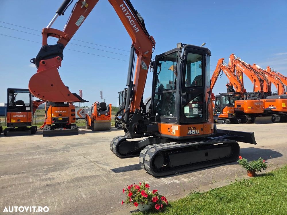 Hitachi ZX48U-6, 2023, 2.658t, 5 TONE, CUPLA RAPIDA+3 CUPE NOI, inst picon pe brate, lama nivelare, ad sapare 4m, ridica 3t, latime 2m, antifurt, aer cond, produs in JAPONIA, posibilitate leasing 4 ani, PROMOTIE 39.500 EUR+tva - 14