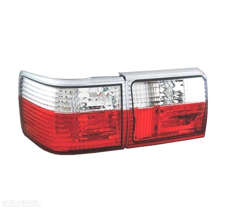 FAROLINS TRASEIROS AUDI 80 AVANT 86-91 VERMELHO BRANCO - 2