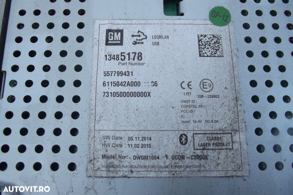 Radio CD Opel Mokka Corsa E 2014-2020 radio CD original dezmembrez - 1