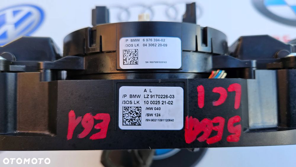 BMW 5 E61 LIFT LCI 2007-2010 Kombi Manetki Przełącznik Zespolony Taśma Kaseta sprzęgacza obrotowego Pająk 6976394 9170226 - 4
