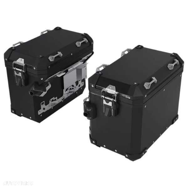 SET Cutii Genti Laterale Sidecase Aluminiu 48L pentru BMW GS R1200 R1250 F850 F900 A273BLACK - 4