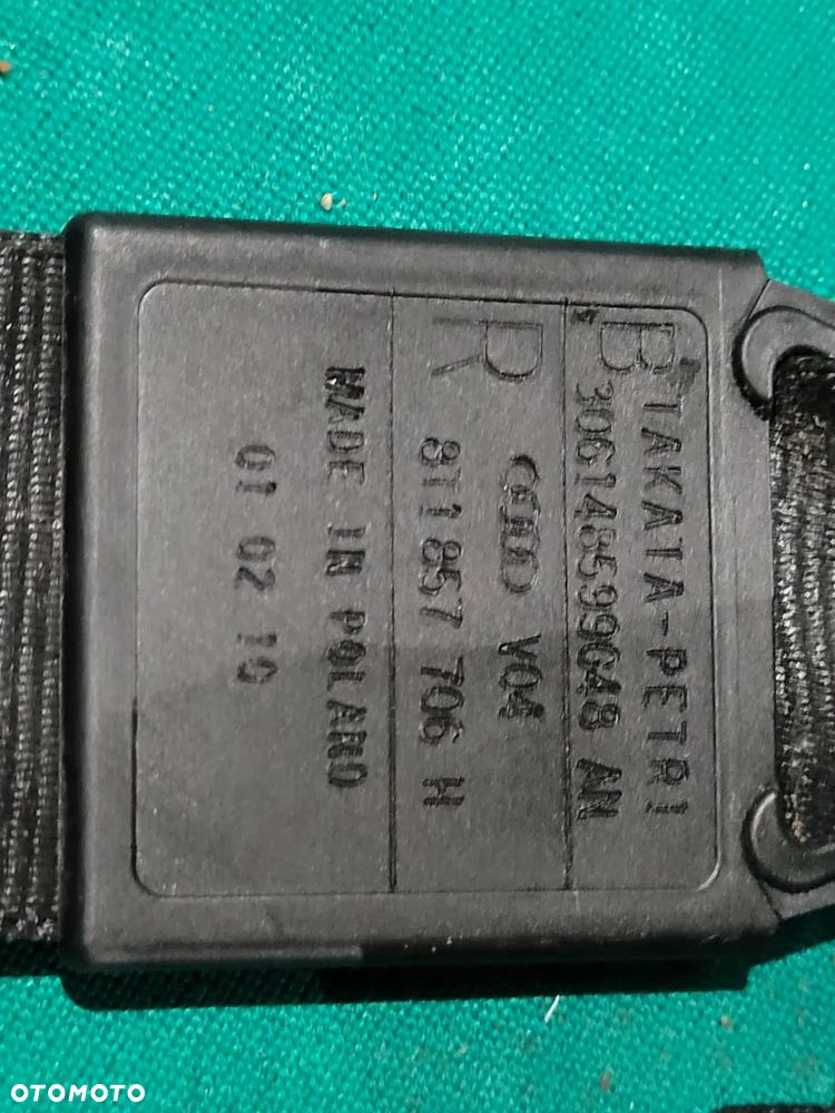 AUDI A5 8T PAS BEZPIECZEŃSTWA CZARNY  PRAWY PRZÓD 8T1857705H 8T1857706H - 2