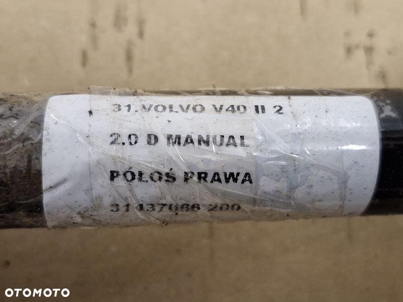 VOLVO V40 II 2 2.0 D MANUAL PÓŁOŚ PRAWA 31437066 - 6