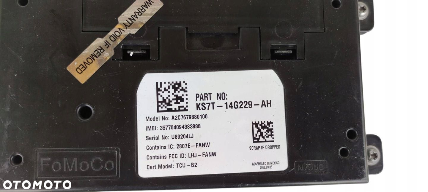 MODUŁ STEROWNIK TELEMATIC FORD FUSION MK2 LIFT KS7T-14G229-AH - 4