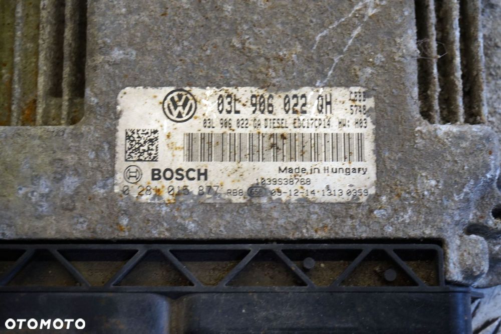 STEROWNIK SILNIKA KOMPUTER SUPERB II 3T 2.0 TDI 03L906022QH 0281015877 SKODA 2008-2013 - 2