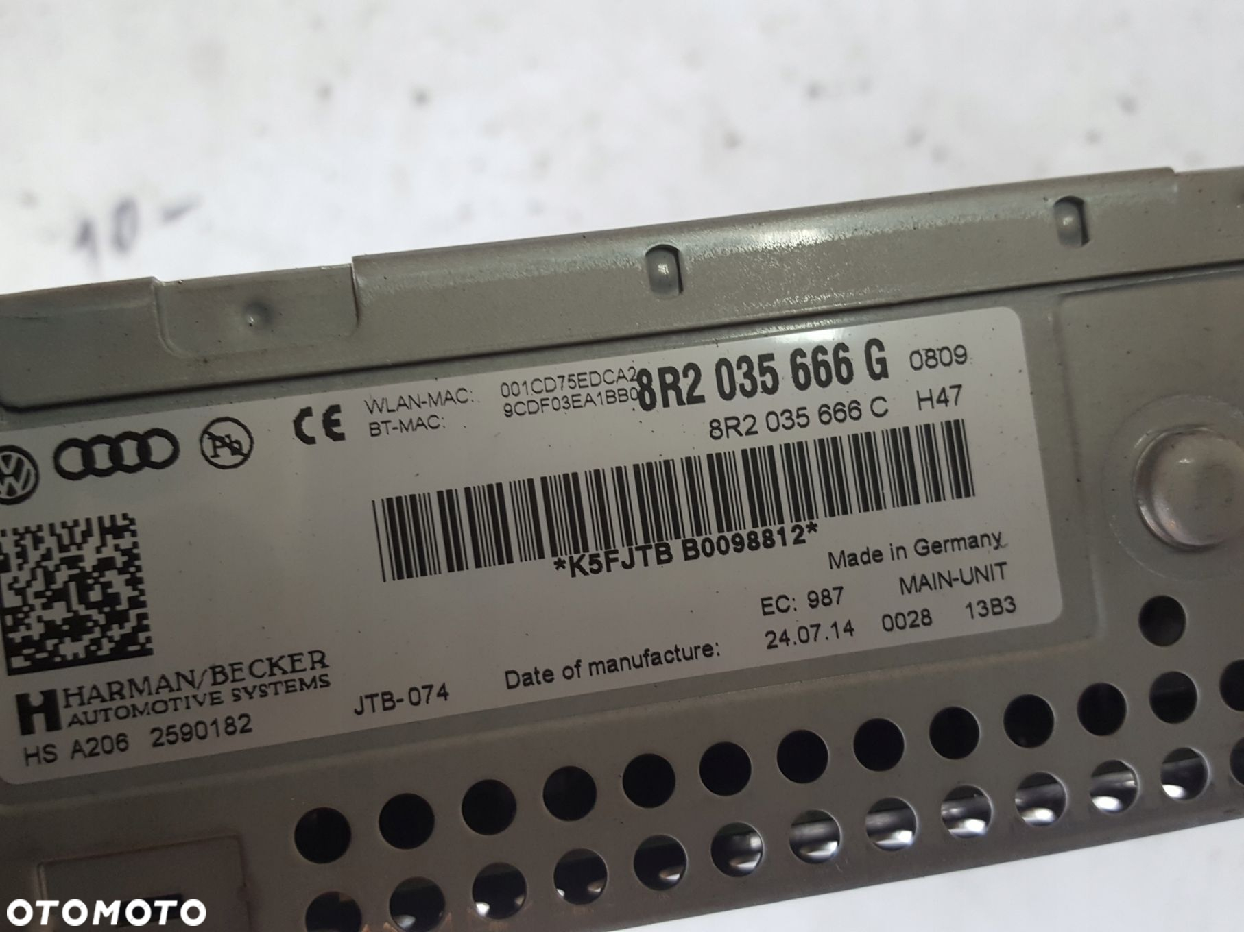 AUDI A4 B8 LIFT 11-15r RADIO NAWIGACJA CZYTNIK ANGLIK 8R2035666G - 4