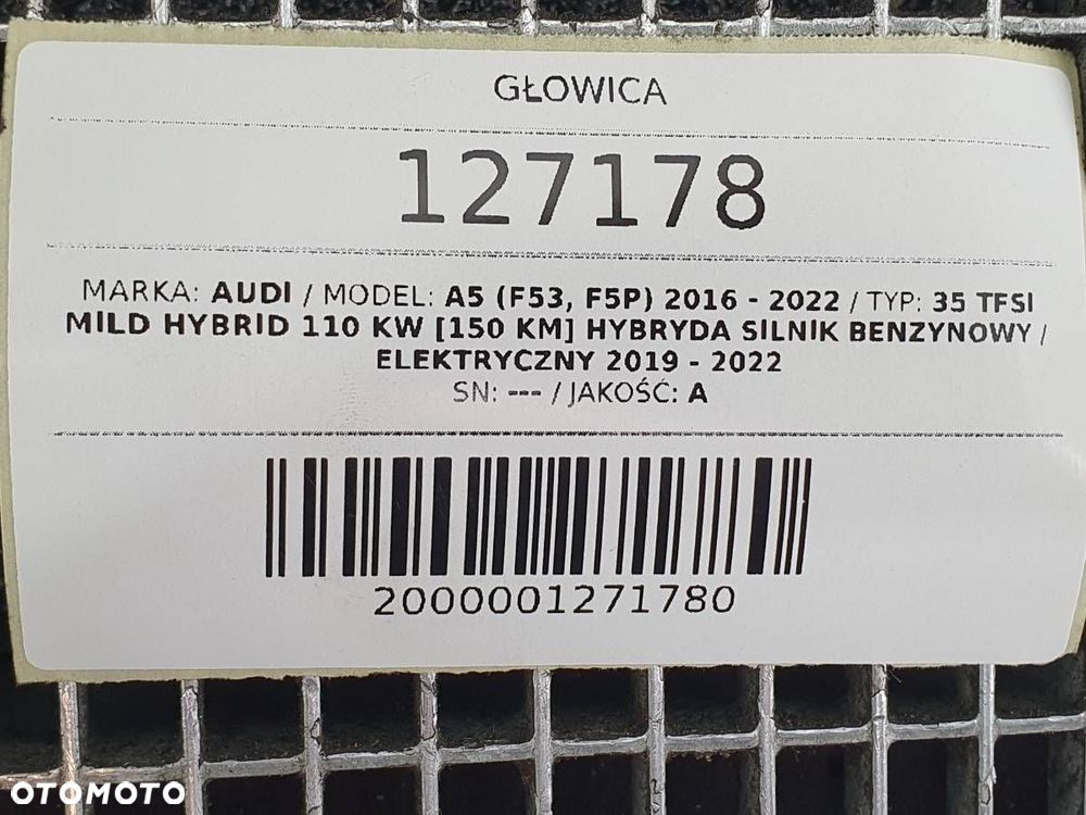 GŁOWICA WAŁKI DLV SILNIKA 2.0 TFSI AUDI A5 F5 8W 35 TFSI - 16