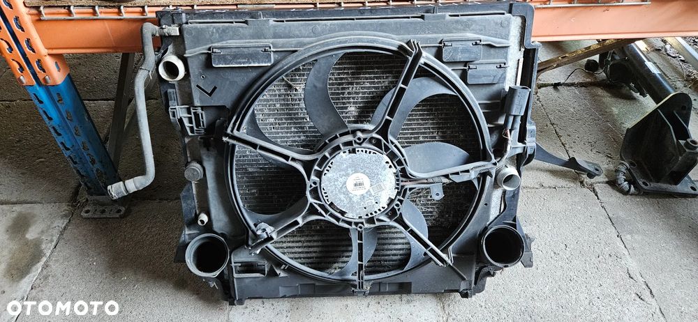 BMW X5 E70 X6 E71 3.0D 3.5D Komplet chłodnic Chłodnice Chłodnica wody klimatyzacji Wentylator 7809321 7586775 7796572 - 10