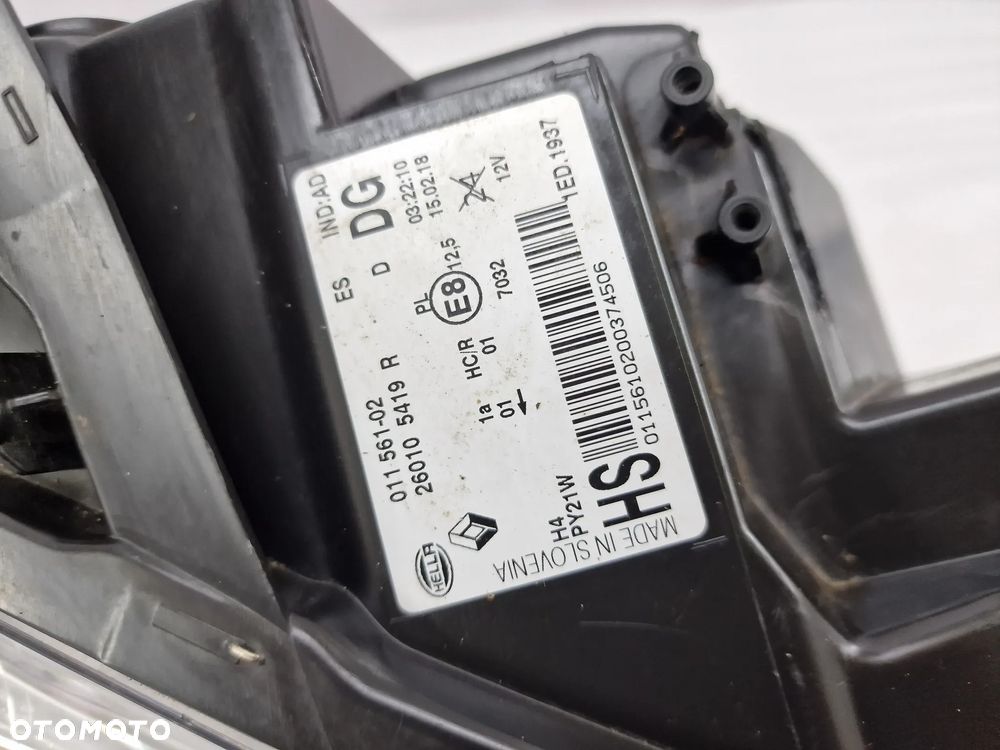 RENAULT TWINGO 3 III 14- PRAWA LAMPA PRZEDNIA PRZÓD , NR 260105419R , NR AUKCJI LA202 - 12