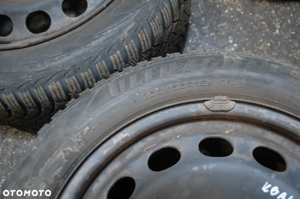 FELGI STALOWE + OPONY ZIMOWE KBA43738 5X112 ET50 6.5J 205/55R16 AUDI A3 8P SKODA OCTAVIA II SEAT LEON II VW GOLF V - 6