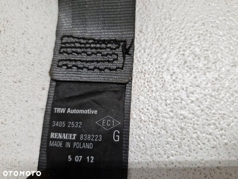 renault clio 3 iii pas bezpieczeństwa lewy przód przedni 838223g 34026423 - 9