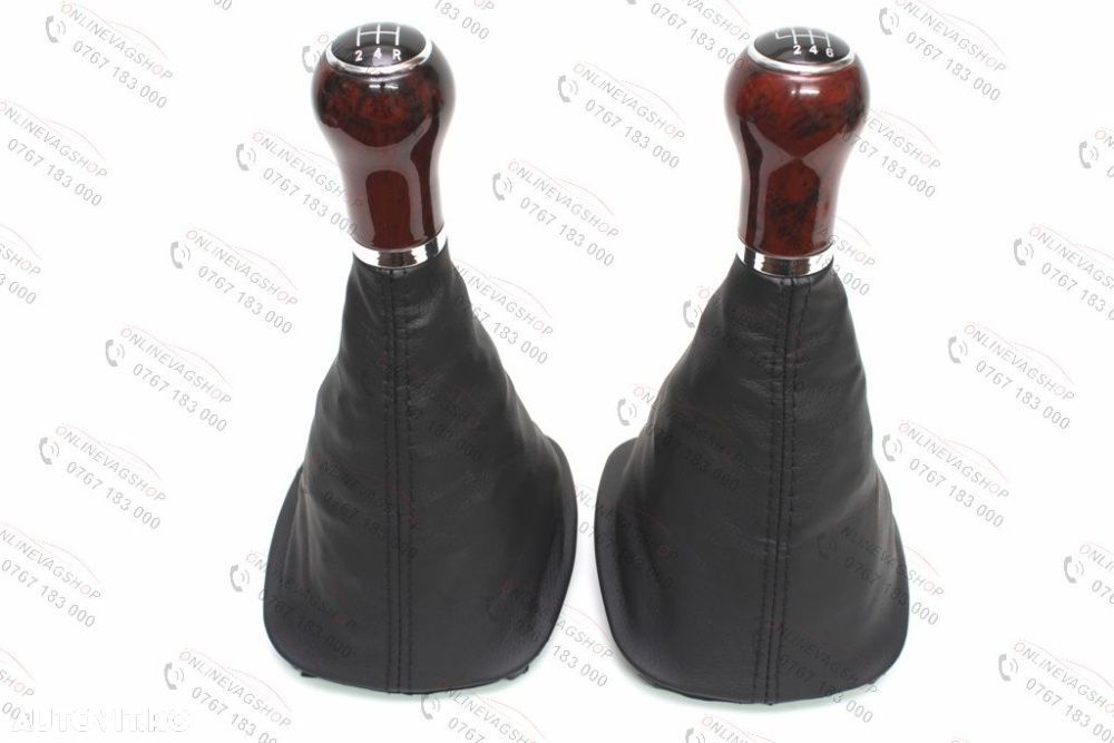 Manson negru/crem nuca schimbator Mahon pt VW Passat 3BG in 5/6 viteze - 6