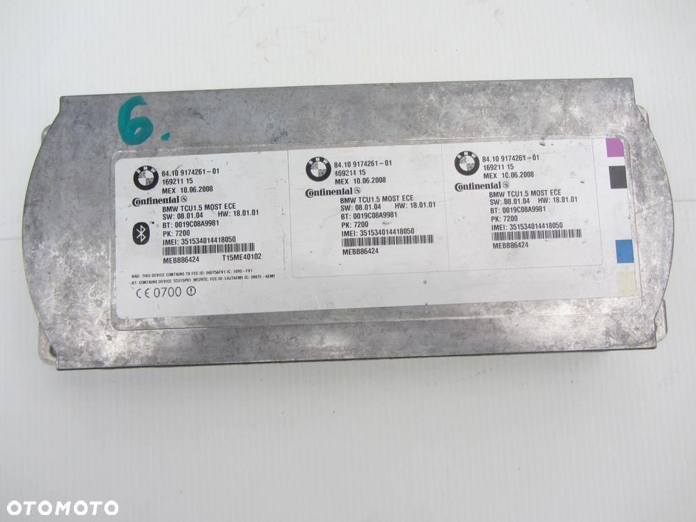 BMW 5 E60 E90 E85 GSM 9174261 BLUETOOTH MODUŁ TELEMATIC STEROWNIK 9231093 - 1