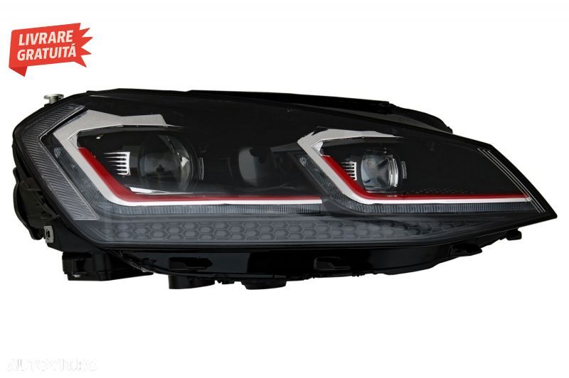 Faruri LED Bi-xenon Look VW Golf 7 VII (2012-2017) Facelift G7.5 GTI Design cu Sem- livrare gratuita - 7