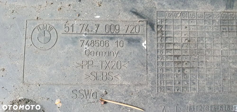 Osłona podwozia płyta prawa BMW 6 E63 3.0 7009720 - 6