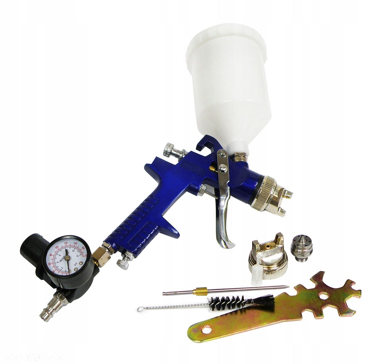 PISTOLET LAKIERNICZY HVLP 600ML FIRMY SILVER DYSZE 1.4  1.7MM REDUKTOR - 2