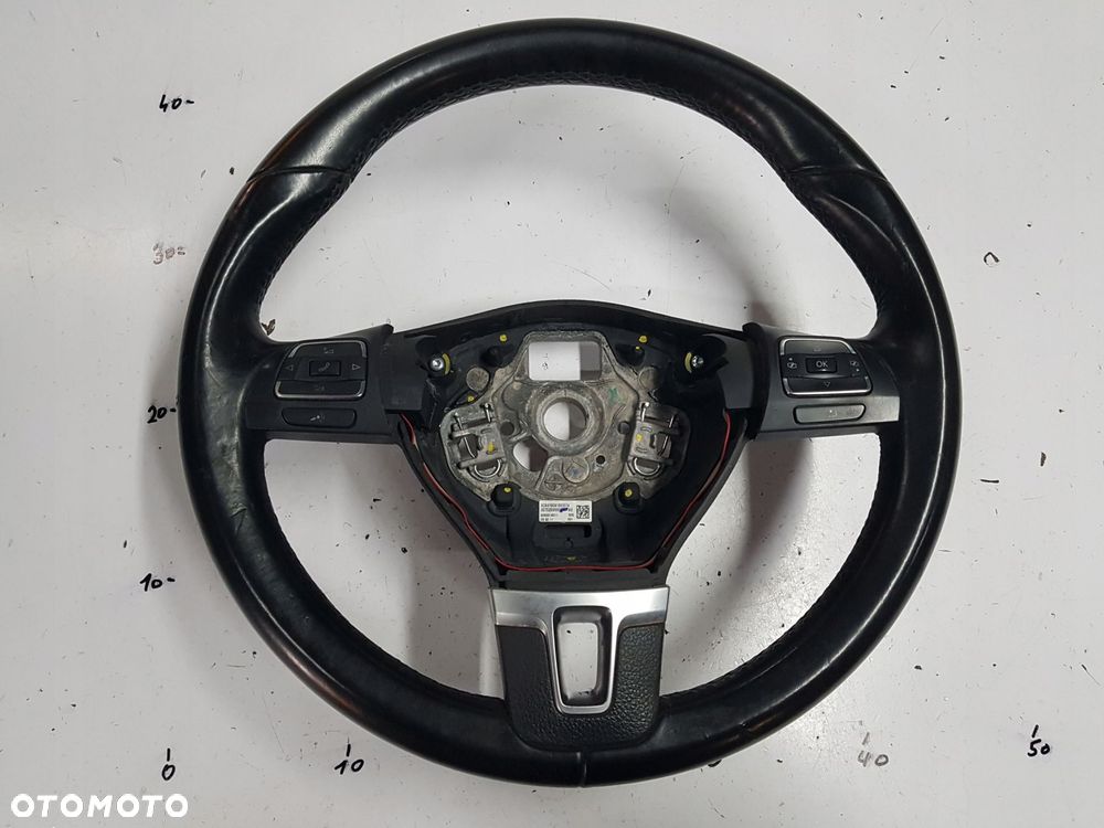 VW PASSAT B7 10-14r PASSAT CC GOLF VI KIEROWNICA SKÓRZANA 3C8419091BE - 1