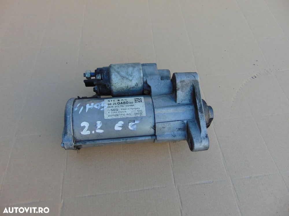 Electromotor Peugeot Boxer 2.0 euro 6 2.2 citroen Jumper Opel Movano cod 9826048080 fiat ducato - 1