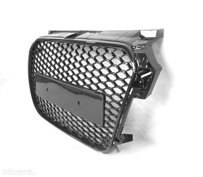 GRELHA DIANTEIRA AUDI A1 LOOK RS1 12-15 PRETO - 2