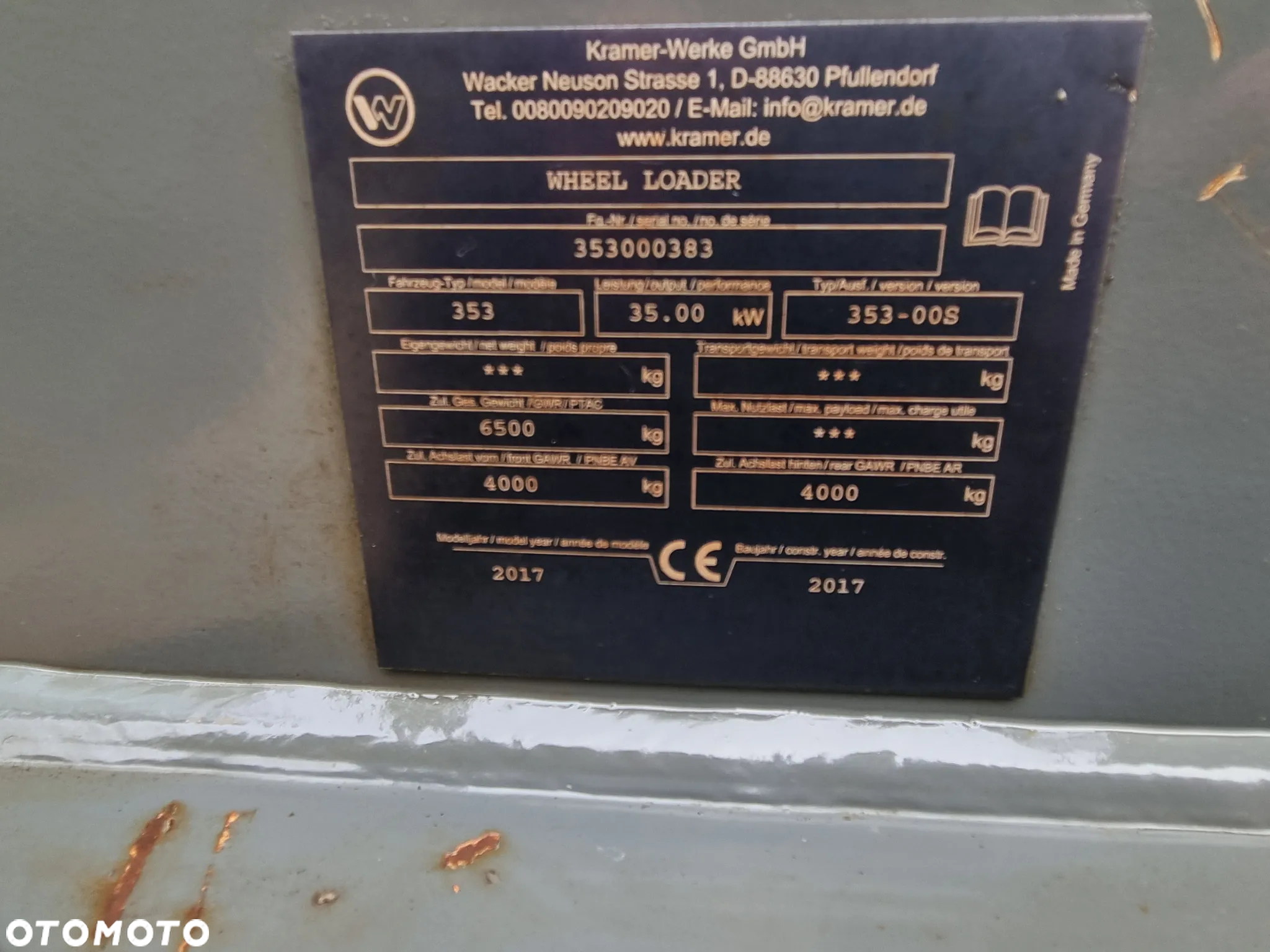 Kramer 5075 Ładowarka kołowa 353 jak Nowa import Norwegia 2018r 2200mtg Oryginał Widły i łyżka silnik Yanmar - 7