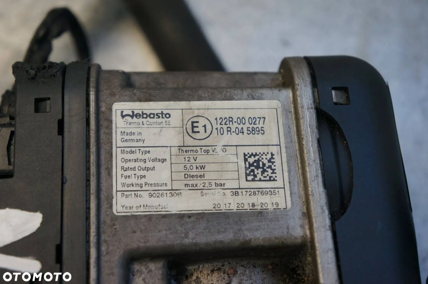 OGRZEWANIE POSTOJOWE WEBASTO SEAT ALHAMBRA 7N VW SHARAN 7N 7N0815065AD - 4
