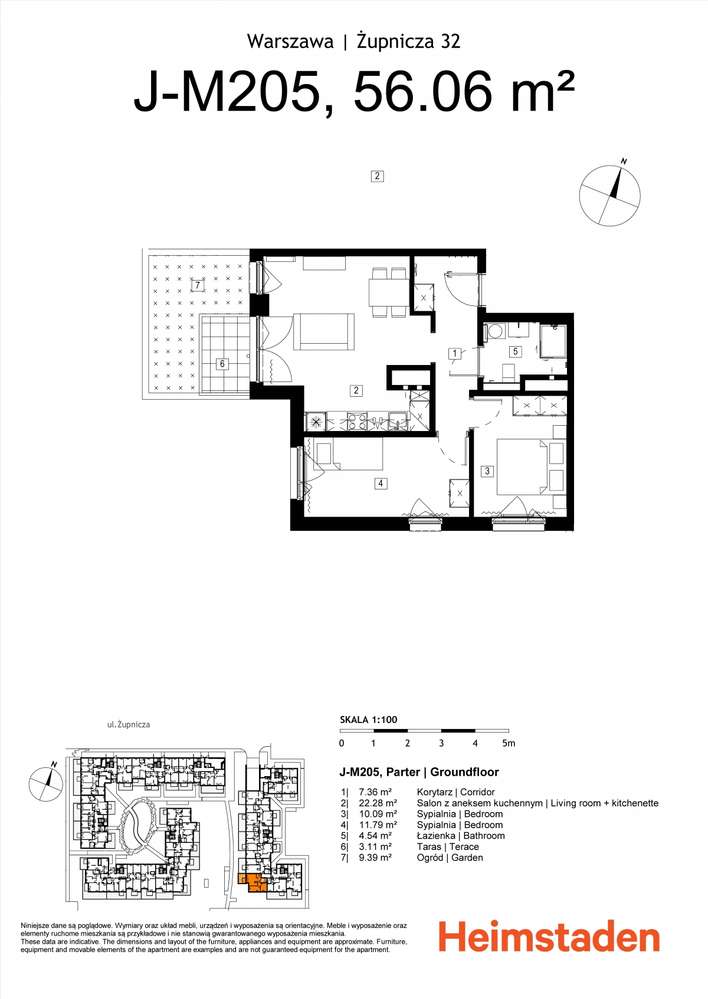 3-pokojowe | 56.06 m2 | Ogród | Internet w cenie | Bezpośrednio
