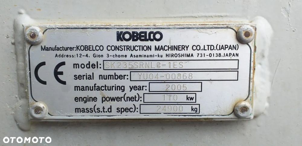 Kobelco Koparka gąsienicowa KOBELCO SK 235 SRNLC-1ES - 35